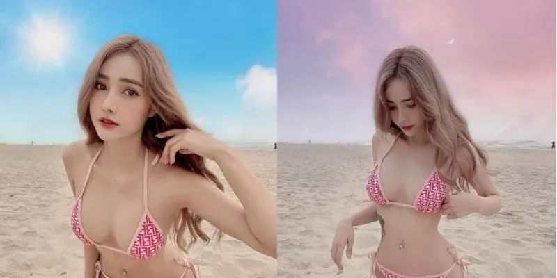 Hương Giang - gái xinh mặc Bikini